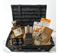 Hibiki Japanese Harmony Whisky 16" Luxury Gift Hamper 70cl 43% ABV with Glencairn Glass Hip Flask Stones Truffles Snacks & Jigger - Premium Japanese Whisky Gift Set UK