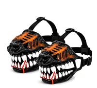 Hibiluna Halloween Dog Mask with Vampire Fangs, Scary Dog Muzzle with Lifelike Teeth, Natural Latex Monster Costume Mask for Halloween Parties, Trick-or-Treat and Pet Photos,