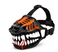 Hibiluna Halloween Dog Mask with Vampire Fangs, Scary Dog Muzzle with Lifelike Teeth, Natural Latex Monster Costume Mask for Halloween Parties, Trick-or-Treat and Pet Photos,
