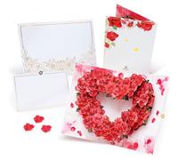 HIBINO 3D Pop-Up Rose Card | With Slide-Out Message Note | Handcrafted Floral Design | Perfect for Mother’s Day, Anniversaries, Birthdays, Weddings, and More | Designed in Japan