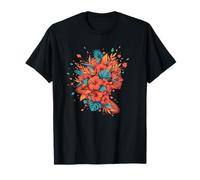 Hibiscus Afro Woman Tropical Flower Explosion T-Shirt