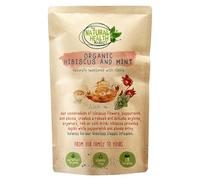 Hibiscus and Peppermint Herbal Tea Bags - Organic Caffeine Free Fruit Tea with Stevia - Naturally Sweetened and Refreshing - The Natural Health Market - 15 Biodegradable Plastic-Free Bags