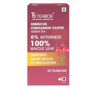 Hibiscus Cinnamon Clove Green Tea 27 Tea Bags (25 Tea Bags + 2 Free Exotic Samples)