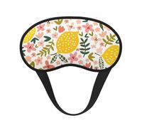 Hibiscus Flower and Lemon, Full Eye Covers Light Blocking Eye Masks Blackout Sleep Eye Muffs
