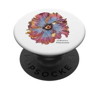 Hibiscus Flower Malvaceae Handpainted Watercolor Art PopSockets Adhesive PopGrip