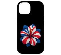 Hibiscus Flower United Kingdom Flag UK Floral Boys Girls Case for iPhone 14
