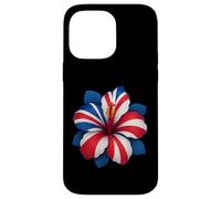 Hibiscus Flower United Kingdom Flag UK Floral Boys Girls Case for iPhone 14 Pro Max