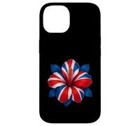 Hibiscus Flower United Kingdom UK Flag Floral Boys Girls Kid Case for iPhone 14