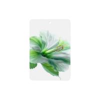 Hibiscus Flower With Green Elements Car Air Fresheners 4 Pcs Hanging Scented Cards Fragrance Scented Cards For Car Aromatherapy Tablets