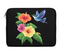 Hibiscus Flowers Hummingbird Laptop Case Computer Sleeve Shockproof Protective Laptop Cover Bag for Travel