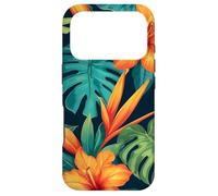 Hibiscus Flowers Palm Leaves & Monstera Leaf Hawaii Flora Case for iPhone 17 Pro