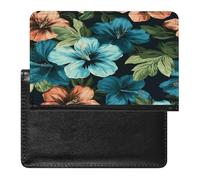 Hibiscus Flowers Pattern Passport Holder with Card Slots Portable Passport Cover Compact Waterproof Passports Protector