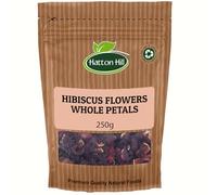 Hibiscus Flowers Whole Petals 250g by Hatton Hill