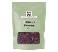 Hibiscus Flowers Whole Petals 50g by Manor Springs