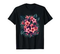 Hibiscus Orchid Tropical Summer Flower Bouquet T-Shirt