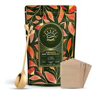 Hibiscus & Peppermint Tea Natural Loose Leaf XL Pack | Herbal Tea Blend | Caffeine-Free Infusion | Includes FREE Tea Spoon & Biodegradable Tea Filters | No Artificial Sweeteners