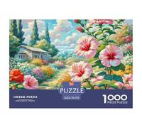 Hibiscusjigsaw Puzzle Adult 1000 Piece Challenge, Impossible Hard Challenging Puzzle, Unique Christmas Toy Gifts for Boys/Girls, Adults And Kids Age 12+ 70x50cm/1000pcs