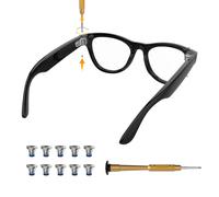 HiBloks 1Pc Screwdriver & 10Pcs Screw Set Compatible with Ray-Ban Meta Wayfarer/Skyler/Headliner (Gen 2) and Oakley Meta HSTN Smart Glasses Accessories, Easily Replace Smart Sunglasses Temple Screws