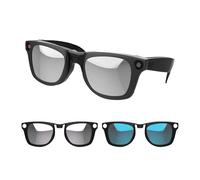 HiBloks 2Pcs Polarized Clip-on Compatible with Ray-Ban Meta Wayfarer & Gen 2 (RW4008/RW4012 Large 53-22), Color Changing Clip Set for Rayban Meta Gen 2 Smart Glasses Discoloration Clip (Gray+Blue)