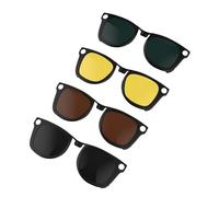 HiBloks 4Pcs Polarized Clip Compatible with Ray-Ban Meta Wayfarer & Gen 2 (RW4006/RW4012 Regular), Discoloration Clip for Rayban Meta Gen 2 Accessories (Dark Green, Night Vision Yellow, Black, Brown)
