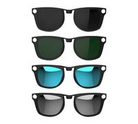 HiBloks 4Pcs Polarized Clip for Ray-Ban Meta Wayfarer & Gen 2 (RW4006/RW4012 Standard 50-22), Matte Black Frame Discoloration Clip-on Set for Rayban Meta Gen 2 Smart Glasses (Black+Green+Silver+Blue)