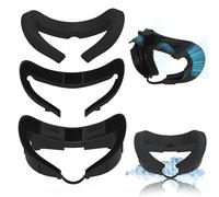 HiBloks Face Cover Pad Compatible with Meta Quest 3 Accessories, Breathable Ice Silk Cotton Cushion Pad, Replacement Facial Interface for Oculus Quest 3 Face Cushion Cover