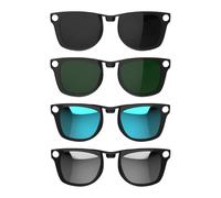 HiBloks Polarized Clip for Ray-Ban Meta Wayfarer & Gen 2 (RW4006/RW4012 Standard 50-22), Black Shiny Frame for Rayban Meta Gen 2 Smart Glasses (Black, Green, Silver & Blue)