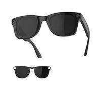 HiBloks Polarized Clip-on Compatible with Ray-Ban Meta Wayfarer RW4006 & Gen 2 RW4012 Regular 50-22, Shiny Black Frame Discoloration Clip for Rayban Meta Gen 2 Accessories (Black)