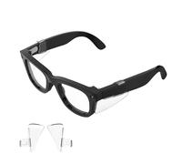 HiBloks Safety Glasses Side Shields for Ray-Ban Meta Wayfarer/Skyler/Headliner (Gen 2) & Oakley Meta HSTN Smart Glasses Accessories, Lightweight, Comfort and Don't Affect Charging (Transparent)