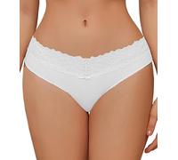 Hibluco Women Sexy Underwear Lace Waistband Hipster Panties Elastic Brief