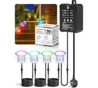 HIBOITEC 10Pcs RGB Decking Lights, 14 Colours & 5 Dynamic Effects
