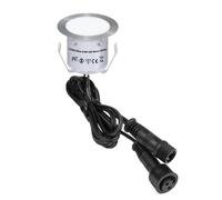 HIBOITEC 1Pack Decking Light, Warm White LED Deck Lighting, IP67 Waterproof Plinth Lights for Outdoor, Garden, Floor Tile, Staircase (Power Adapter not Included)