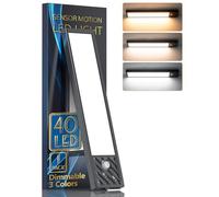 HIBOITEC Under Cabinet Kitchen Lights, 3 Color Wardrobe Lights Motion Sensor, Dimmable USB-C Rechargeable for Bedroom, Stair, Hallway, Wardrobe, 2 Pack