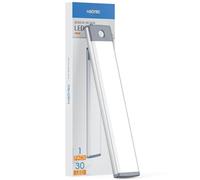 HIBOITEC Under Cabinet Kitchen Lights 30LED, Wireless Rechargeable Cupboard Lights Motion Sensor, 1000mAh Long Lasting Wardrobe Light Strong Magnetic Under Closet Light for Indoor (Cool White)