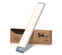 HIBOITEC Under Cabinet Kitchen Lights LED, 5000K Wardrobe Lights Motion Sensor, Wireless USB Rechargeable Under Cupboard Kitchen Light Powered Magneti Battery Operated Strip Light (Warm White)
