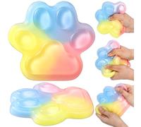 Hiboom 1 Pcs Big Cat Paw Stress Relief Toy 6 Inch Cute Soft Squeeze Squishy Gifts Silicone Claw Fidget Sensory Toys Decompression Fun Suitable for Adult Desk Stress Relief Party Favor(Colorful)