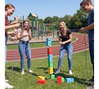 Hiboom 10 Pcs Teamwork Building Blocks Set Team Building Activities Games Set for Team Outdoor Activities Games Corporate Work Adult Office Ice Breaking Colleague Sports Day Track Field