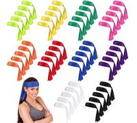 Hiboom 50 Pcs Head Tie Headbands Men Women Ninja Karate Tie Athletic Sweatbands for Sports Basketball Tennis Running Workout(Muticolor)