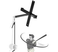 Hiboom Portable Baseball Swing Trainer with The Tethered Ball Batting Swing Trainer System with Auto Reset for Baseball Softball