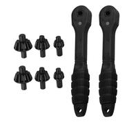Hiborth 3-in-1 Ratchet Drill Chuck Key Wrench, Universal Replacement Chuck Key Non-Slip Drill Key Multifunctional Interchangeable Fastening Clamping Tool for Power Tools & Electric Drills (2 Sets)