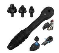 Hiborth 3-in-1 Ratchet Drill Chuck Key Wrench, Universal Replacement Chuck Key Non-Slip Drill Key Multifunctional Interchangeable Fastening Clamping Tool for Power Tools & Electric Drills (1 Set)