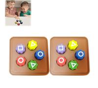 Hiborth Korean Folk Game Set - Gonggi Korean Game, Ddakji Game, Jebi Chagi, Paeng-Y, and Biseokchigi Traditional Play Games for Family and Travel (2pcs B)