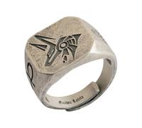 Hiborth Men Open Ring Gods of Egypt Eyes of Horus Cold Style Retro Adjustable Polished Solid Men Party Club Jewelry Finger Fing Knuckle
