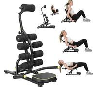 Hiborth Mini Inversion Table for Back Pain Relief, Spinal Decompression & Back Stretcher Machine with Adjustable Backs Support, 330 lbs Weight Capacity, Lumbar Traction Table for Home Use Black