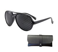 Hiborth Vision Correction Glasses, Pinhole Glasses for Improving Vision, Distance & Myopia Support Eye Protection Exercise Eyewear (C)