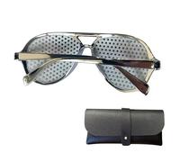 Hiborth Vision Correction Glasses, Pinhole Glasses for Improving Vision, Distance & Myopia Support Eye Protection Exercise Eyewear (D)