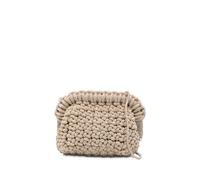 Hibourama mini Rock embellished-woven cutch bag - Gold One Size