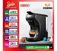 HiBREW Coffee Machine 19 Bar 4in1 Hot & Cold Multiple Capsule Espresso Cafetera Pod Coffee Maker Dolce Milk Nexpresso Powder H1A 4 in 1 H1A BK