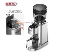 HiBREW G7 Automatic Burr Mill Electric Coffee Grinder with 48 Gears for Espresso American Coffee Pour Over Visual Bean Storage - Silver