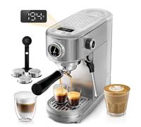 HIBREW H10B - 2026 Upgraded Professional Espresso Machine, 20 Bar Programmable Espresso Maker with LED Display, Stainless Steel Coffee Machine with Powerful Steam Milk Frother, for Home & Office